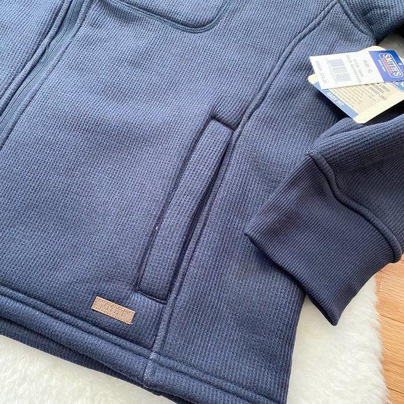 Smith's Workwear Thermal Sherpa Lined Jacket, Hooded, Pockets, Heather Navy, XL - Picture 7 of 12